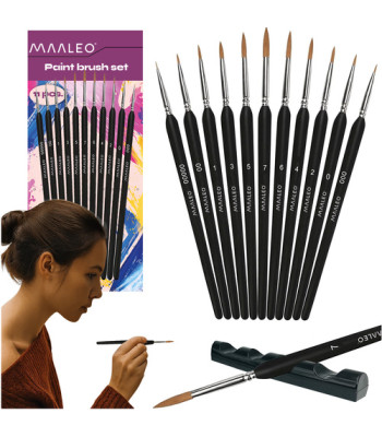 Maaleo maalimispintslite komplekt 11 tk koos alusega