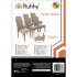 RUHHY toolikate komplekt 6 tk - universaalne, beež elastne velvet 65x40x35 cm