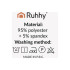 RUHHY toolikate komplekt 6 tk - universaalne, beež elastne velvet 65x40x35 cm