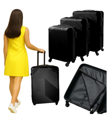Trizand reisikohvrite komplekt 3in1 - mustad