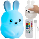 Öölamp RGB kaugjuhtimispuldiga - jänku Izoxis 26204