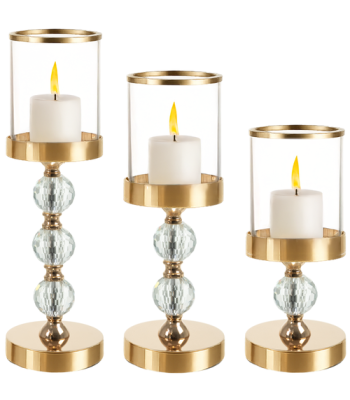 Küünlajalgade komplekt 3tk, kuldne Ruhhy 26487