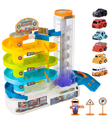 Parkimismaja mängukomplekt autodele Iso Trade