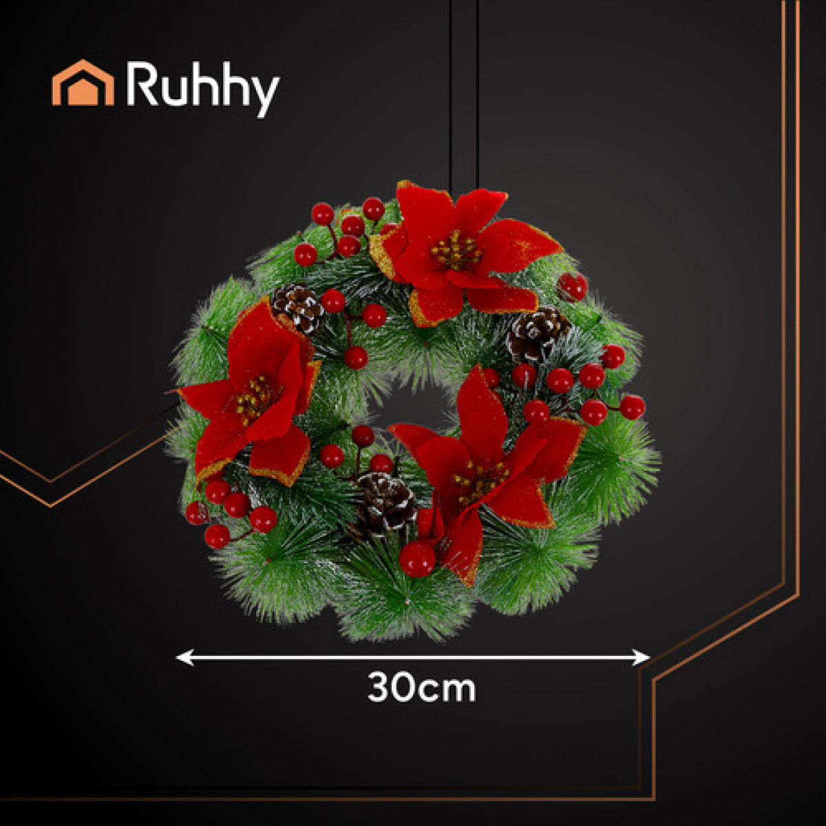 Jõulupärg 30 cm Ruhhy 26470