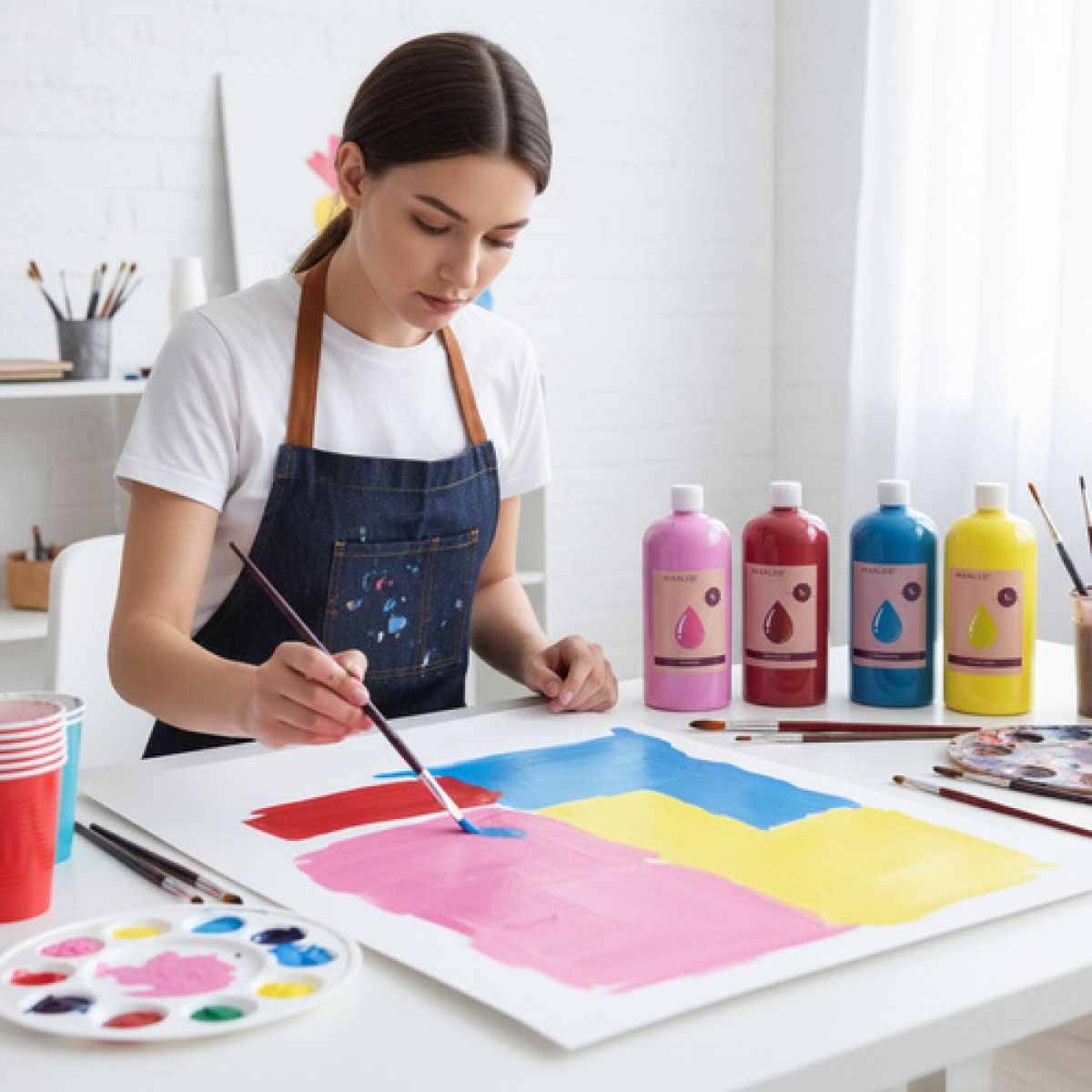 Plakatvärvid Maaleo komplektis 12tk x1L