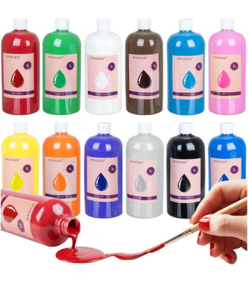 Plakatvärvid Maaleo komplektis 12tk x1L