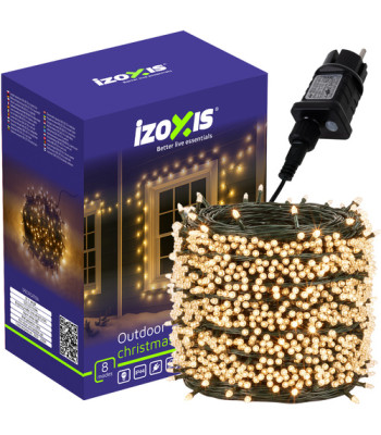 Valgustusketid 500 LED, soe valge 35m IP44 IZOXIS