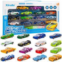 Värvilised Metallist Mänguautod - 16 Tükki Komplekt Lastele