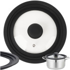 Universaalne Kaas 3in1 Ruhhy Silikoonist ja Klaasist Potidele ja Pannidele 18/20/22 cm