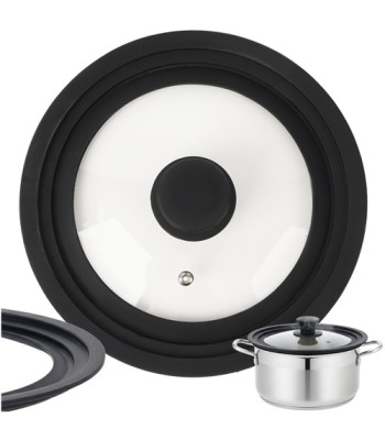 Universaalne Kaas 3in1 Ruhhy Silikoonist ja Klaasist Potidele ja Pannidele 18/20/22 cm