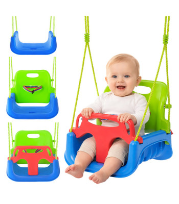 Lastekiik 3in1 roheline-sinine Kruzzel