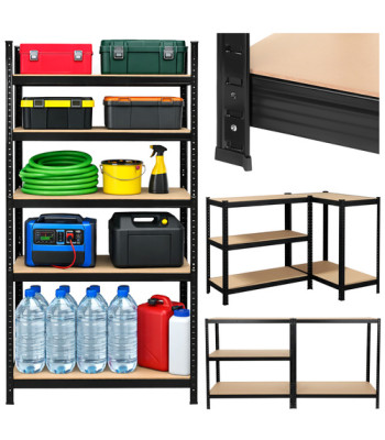 Ladu riiul - must 180x90x40 Bigstren