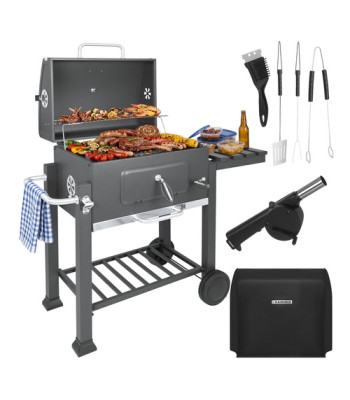 kaminer söegrill kaanega 116 x 70 x 110 cm