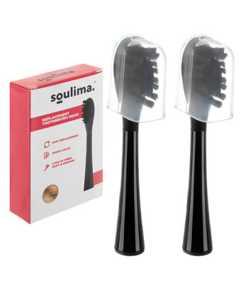 Soulima X800 sonilise hambaharja otsikud, mustad, 2 tk