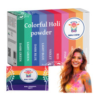 värviline holi pulber komplekt 10 x 100 g holi cow 27334