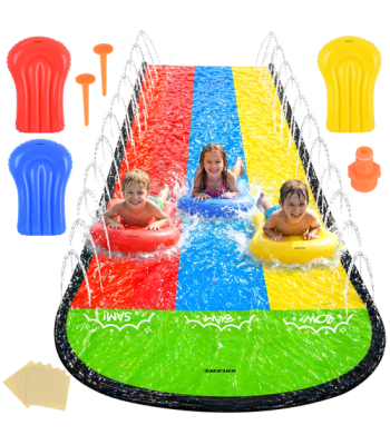 kruzzel veeliugur veepurskkaevuga 480 cm, kolmekordne rada, 3 lauaga