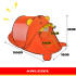 laste rannatelk kruzzel karu 180 x 95 x 82 cm