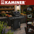 Kaminer Varen 3.0 Black gaasigrill 2+1 10 kW roostevabast terasest katte ja pöördvardaga