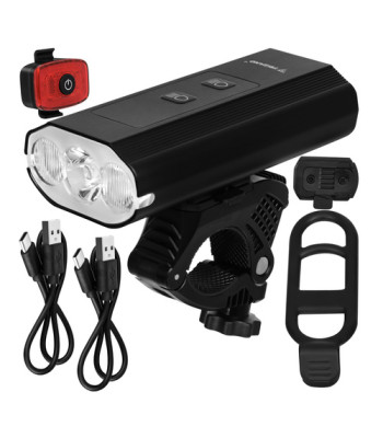 trizand led jalgrattatulede komplekt 1300 lm usb-c 5200 mah ip65