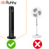ruhhy tornventilaator 83 cm must puldiga