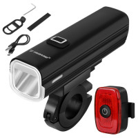 trizand led jalgrattatuli 1000 lm esi- ja tagatule komplekt usb-c 4800 mah