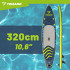 Trizand täispuhutav SUP-laud 320 cm koos tarvikutega
