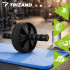 Kõhulihaste treeningratas koos põlvealuse EVA-matiga, must, TRIZAND ABS Roller Wheel, 28 cm