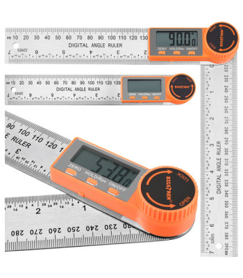 Elektrooniline nurgamõõtja Bigstren, LCD-ekraan, 360°, 200 mm, 26957