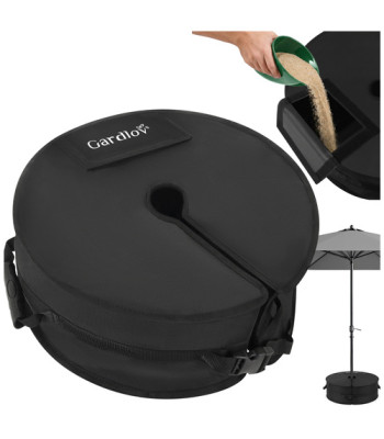 Gardlov must liivaga täidetav aiavarju alus Oxford-kangast, 40 kg, 48 x 18,5 cm, 15cm