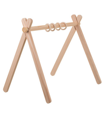 Hariv puidust mängukaar Baby Gym Kruzzel 0+, 4 riputusrõngast, 64 x 43 x 52 cm