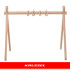 Hariv puidust mängukaar Baby Gym Kruzzel 0+, 4 riputusrõngast, 64 x 43 x 52 cm