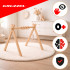Hariv puidust mängukaar Baby Gym Kruzzel 0+, 4 riputusrõngast, 64 x 43 x 52 cm
