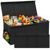 Mänguasjakast Kruzzel, must, XXL 132 l, 94 x 39 x 35 cm
