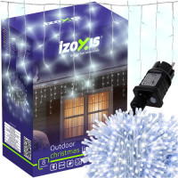 LED-jõulutuled, 500 LED-i, külmvalged jääpurikad, IP44, 8 valgusrežiimi – IZOXIS 26705, 22,5 m