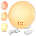 Päikesetõusu simuleeriv valgusäratuskell Izoxis FM-raadio ja 2 alarmiga, 172 x 171 x 76 mm