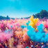 Värvilise holi pulbri komplekt, 6 × 100 g