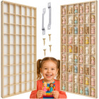 Puidust riiul nukkudele KRUZZEL 26969, 10 cm, 54 lahtrit