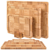 Bambusest lõikelaudade komplekt Ruhhy, 3 tk, 43 x 30 cm, 35 x 25 cm, 25 x 18 cm