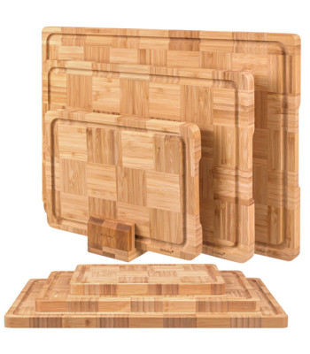 Bambusest lõikelaudade komplekt Ruhhy, 3 tk, 43 x 30 cm, 35 x 25 cm, 25 x 18 cm