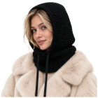 Naiste talvine balaklava 3-in-1, must, Glimz