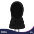 Naiste talvine balaklava 3-in-1, must, Glimz