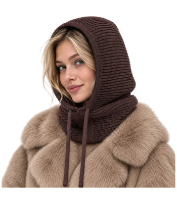 Naiste talvine balaclava-kapuuts, pruun – Glimz 3in1