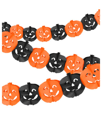 Halloweeni kõrvitsagirland Glimz 3m