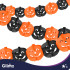 Halloweeni kõrvitsagirland Glimz 3m