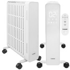 Elektriline õliradiaator, valge – KAMINER Arvell 2500W, 11 ribiga