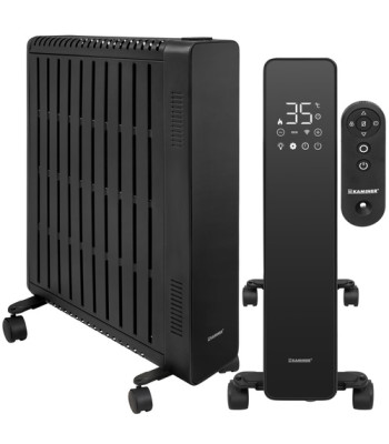 Elektriline õliradiaator termostaadiga, WiFi ja puldiga, must – KAMINER Arvell, 2500W, 11 ribi