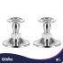 Hõbedased lauaküünlajalad GLIMZ, 2 tk, 8 cm