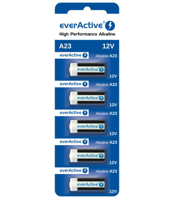 Alkaline Patareid EverActive A23 12V Kõrge Jõudlus - Blister 5 tükki