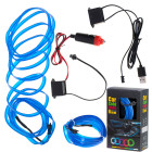 Auto LED ribavalgus USB 12V sinine