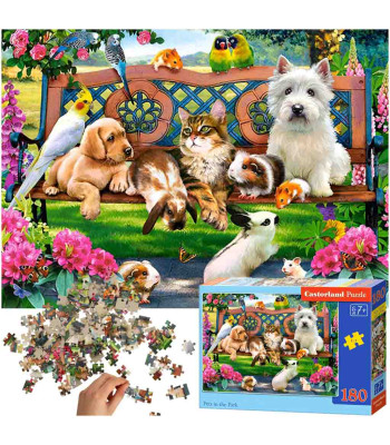 Castorland Puzzle 180 tk. Lemmikloomad pargis